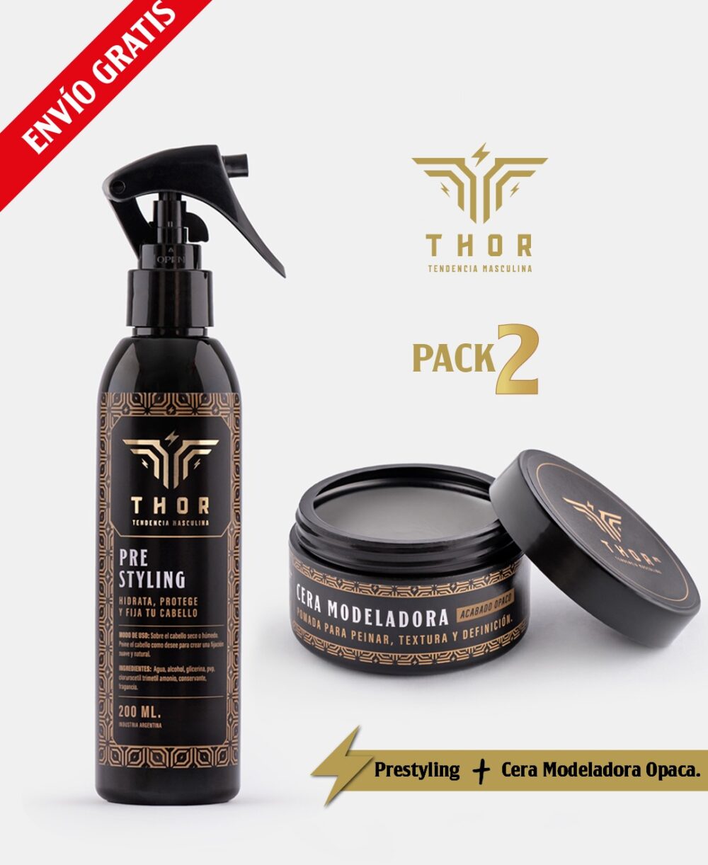 PACK 2: Pre Styling + Cera capilar acabado opaco