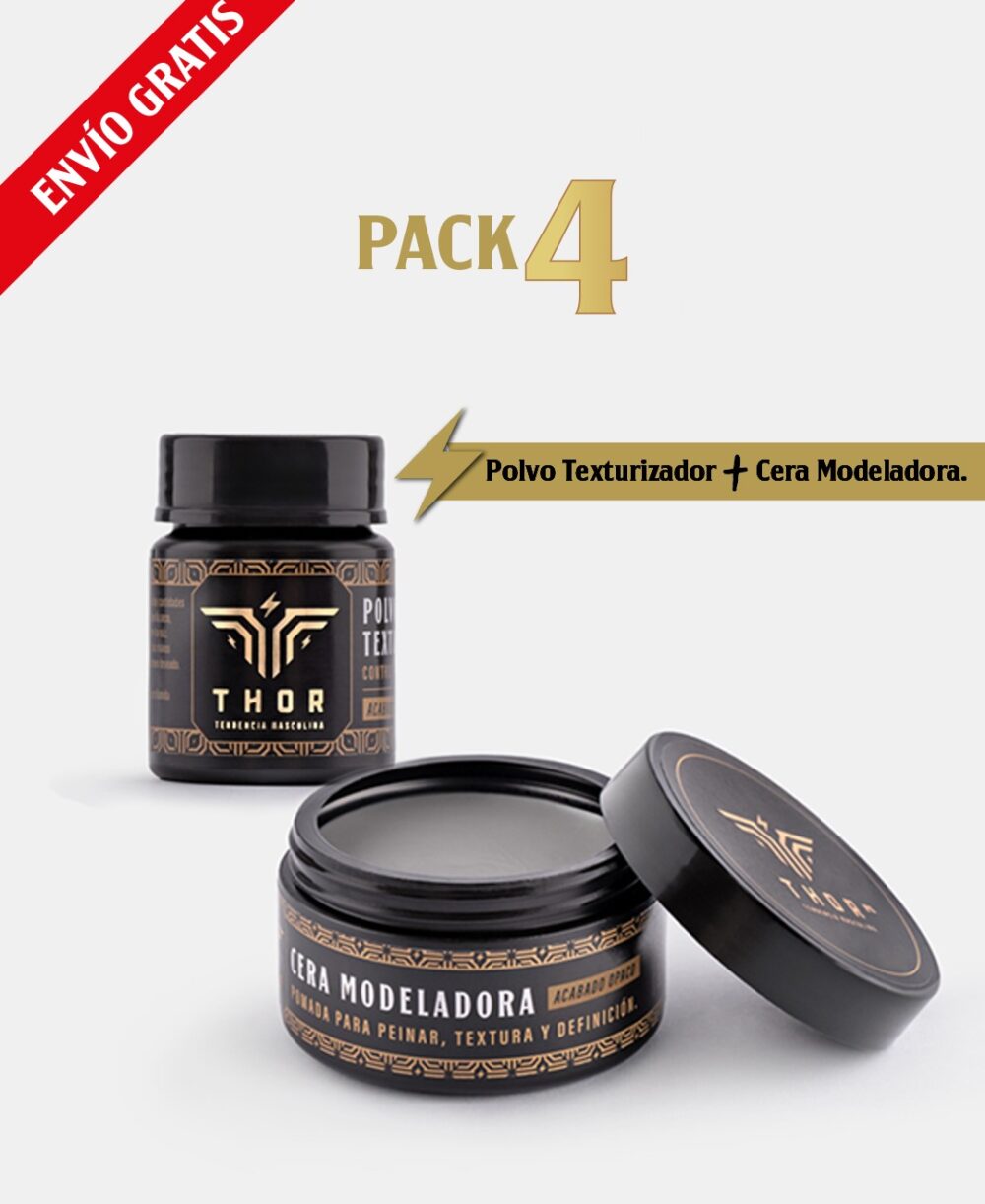 PACK 4 Polvo Texturizador + Cera capilar acabado opaco ENVÍO GRATIS