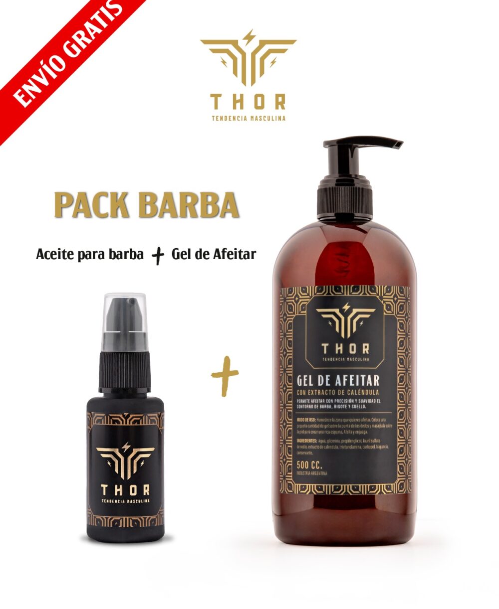 PACK BARBA ACEITE Y GEL DE AFEITAR